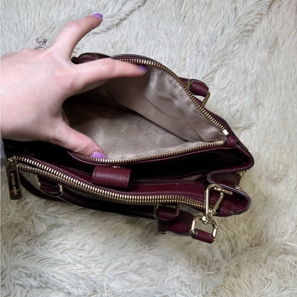 Michael Kors Burgundy Leather Handbag - Picture 4 of 6